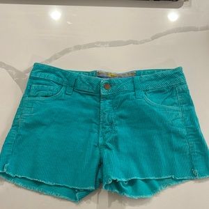 Aviator Nation Corduroy shorts size 24 teal